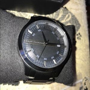 Never worn Armani exchange men’s black watch